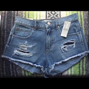 Bullhead Denim High Rise Shorts