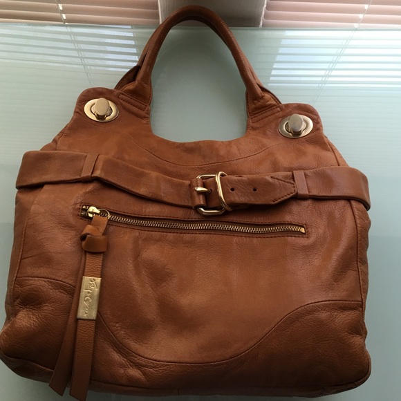 Cognac distressed bag