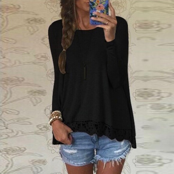 1 Left LongSleeve Top Crochet Bottom - Picture 2 of 3