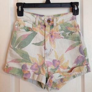 American Apparel high-waist jean shorts