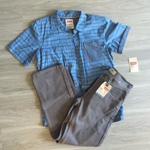 Levi's 505 regular straight leg & Levi's shirt