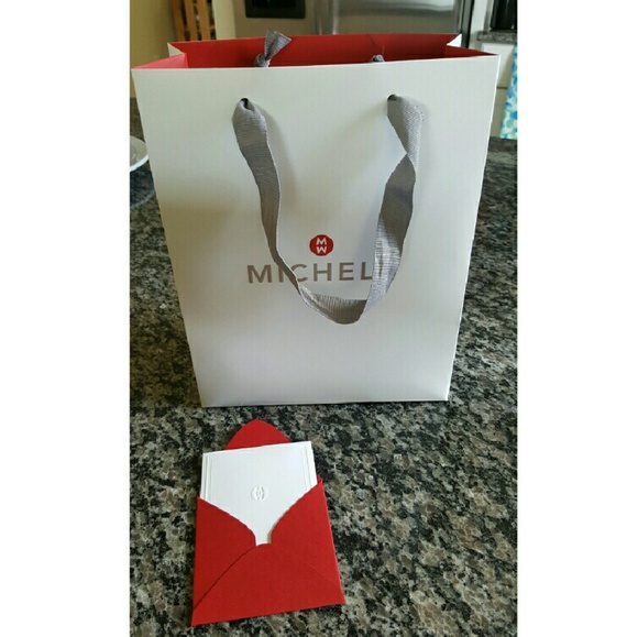 Michele gift bag and card.