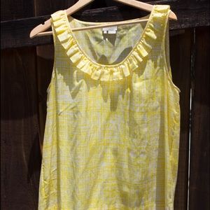 Yellow Kate spade top ruffle detail