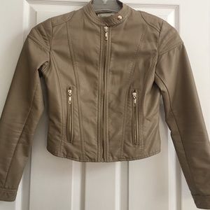Forever 21 Faux Tan Leather Jacket