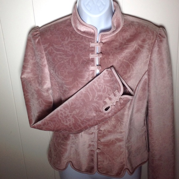 Ellie Tahari Rose Velvet Jacket M