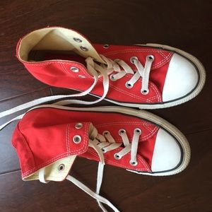 Red high-top converse