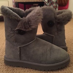 UGG Australia Gray Bailey Button Boots