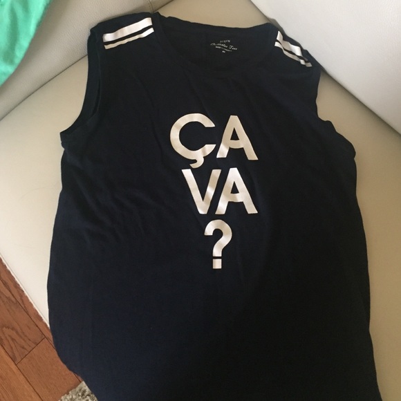 J.Crew Navy Collector Tees Sleeveless Graphic Tee - Picture 3 of 4