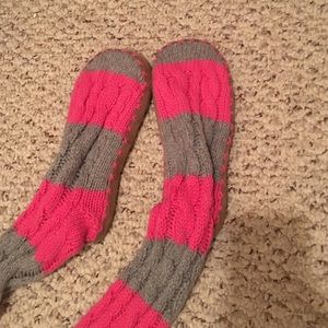 Victoria's Secret Pink knitted slipper boots