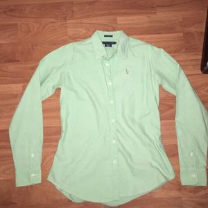 Ralp Lauren Slim Fit Button Down Lime Green
