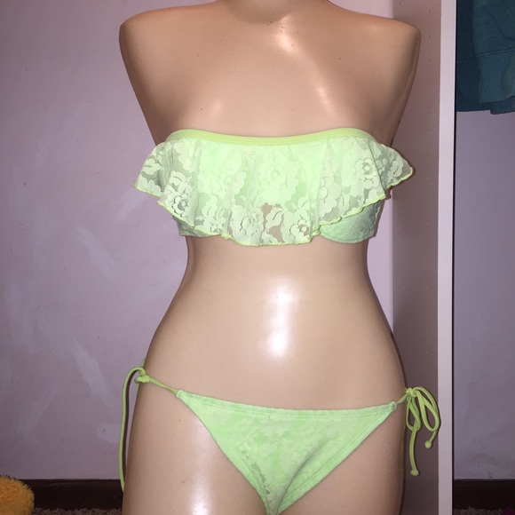 Green bikini hollister bathing suit