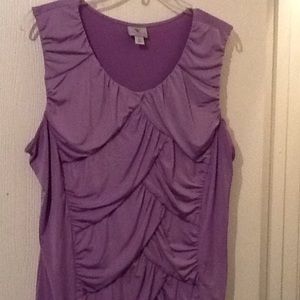 Lilac sleeveless blouse
