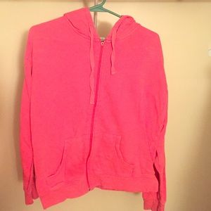 Pink zip up hoodie