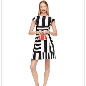 Kate Spade multi stripe kite bow back dress size00