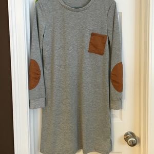 Elbow Patch tshirt dress