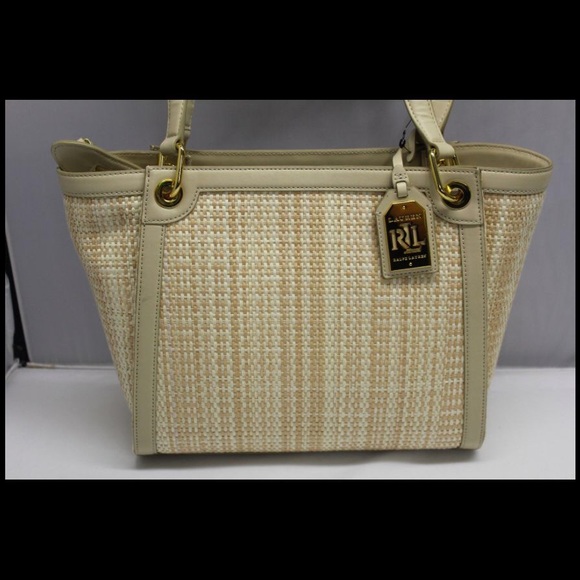 Ralph Lauren waterson straw purse