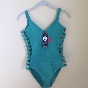 FINAL SALE NWT Teal Boohoo swimsuit