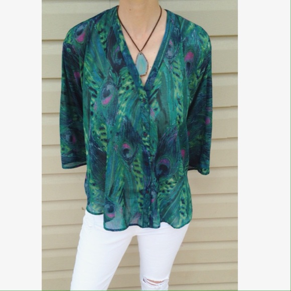 Peacock feather top