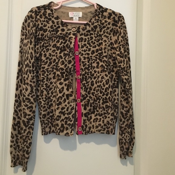 Girls leopard cardigan