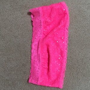 PINK Victorias Secret sequin pink bandeau large