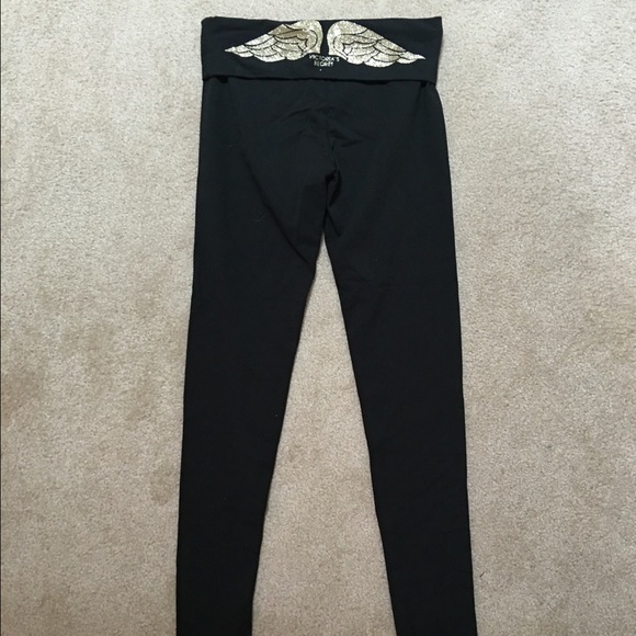 PINK Victorias Secret black leggings Small