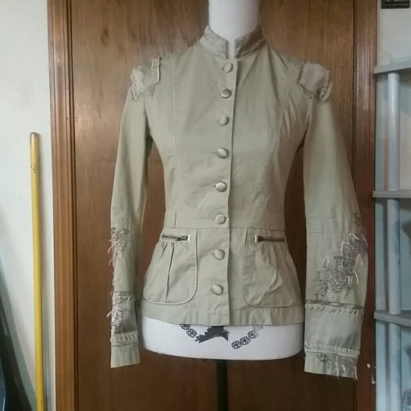 Prince by Jessica Simpson Khaki Sweet Military Jac - Picture 1 of 4