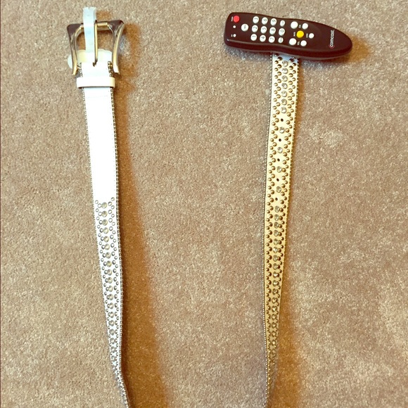 Maurices Accessories - Maurices white with silver gems belt. Size large Maurices Accessories - Maurices white with silver gems belt. Size large