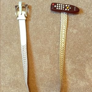 Maurices Accessories - Maurices white with silver gems belt. Size large Maurices Accessories - Maurices white with silver gems belt. Size large