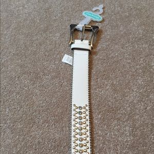 Maurices Accessories - Maurices white with silver gems belt. Size large Maurices Accessories - Maurices white with silver gems belt. Size large