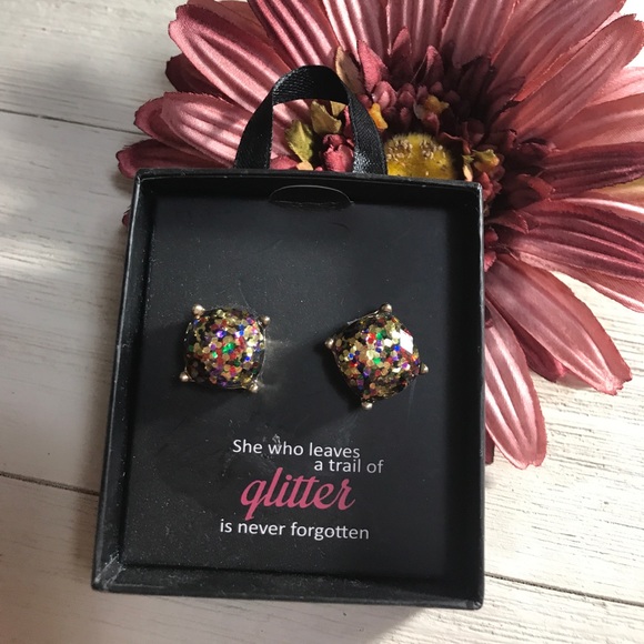 Jewelry - MULTI COLORED GLITTER EARRINGS