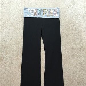 PINK Victorias Secret yoga pants small black