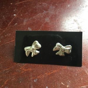 Silver Bow Earrings