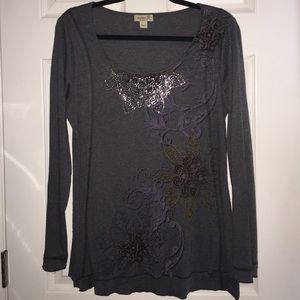 One World long sleeve tee with me do bling L