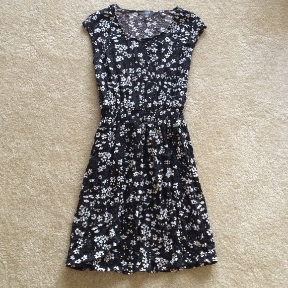 Flowered Asymmetrical Flounced Dress