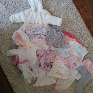 NB-3MONTHS baby girl clothes bundle