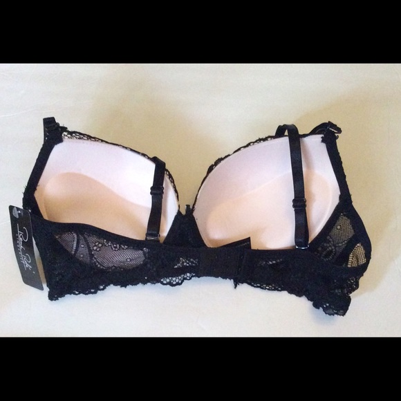 Rene Rofe Black Lace Padded/Push-up Bra 34C NWT - Picture 2 of 3