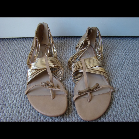 Arezzo Stylish golden sandals