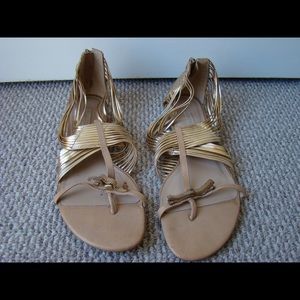 Arezzo Stylish golden sandals