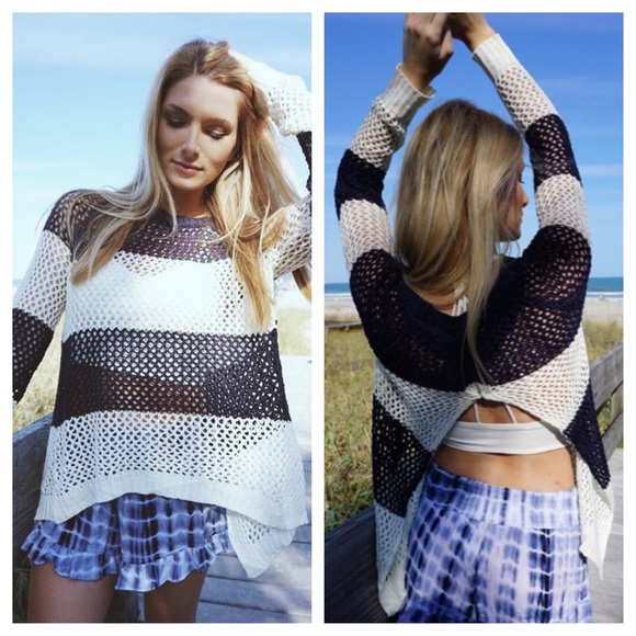 Nautical stripe sweater Small