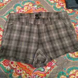 Black and White plaid shorts