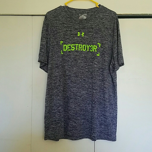 Mens Underarmor Heathered XL DR5TROY3R Shirt