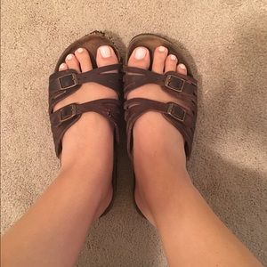 Birkenstock size 38- dark brown
