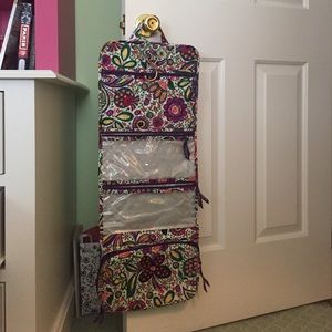 Vera Bradley fold up/tie hanging toiletry case