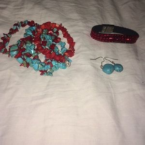 Turquoise and Red jewelry