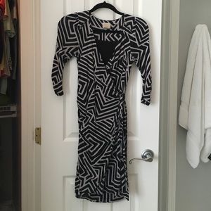 Anthropologie patterned wrap dress