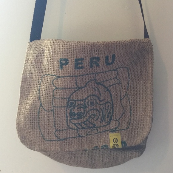 'Know Hope' burlap cross body bag