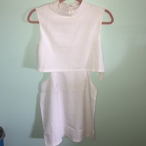 NWT Tobi white high neck cutout dress