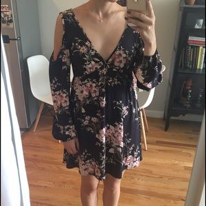 Silk Mini Flower Dress