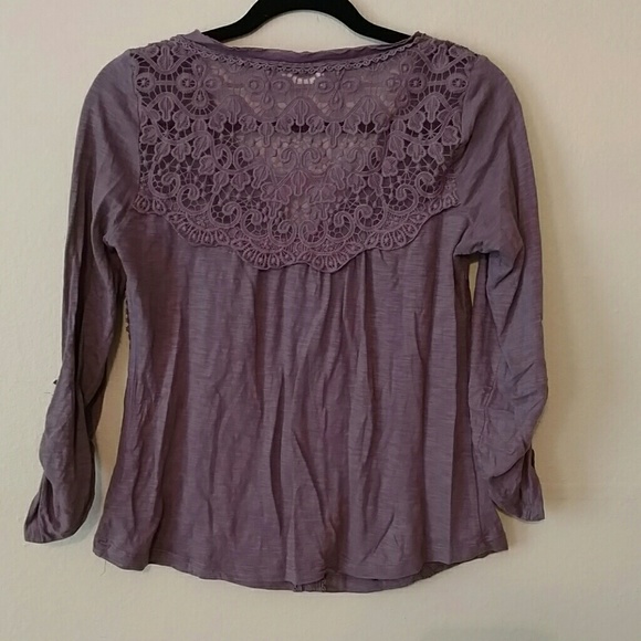 Anthropologie Lavender Henley - Picture 2 of 4