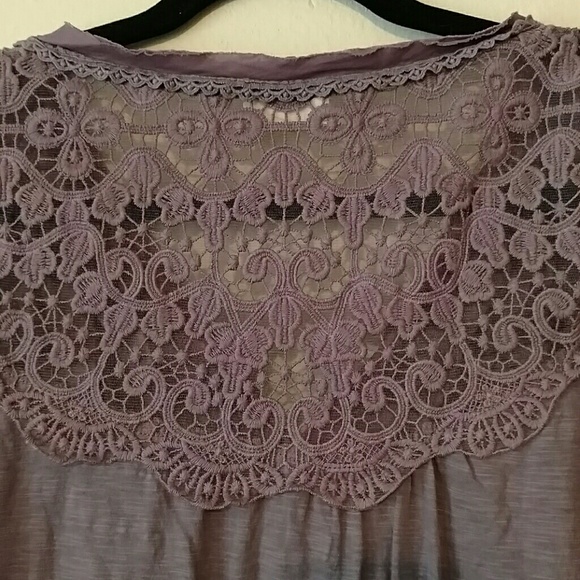 Anthropologie Lavender Henley - Picture 3 of 4